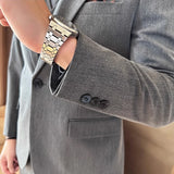 Riolio  S-7XL Jacket Vest Pants Luxury Elasticity Boutique Fashion Men's Solid Color Casual Business Suit 3-piece Sets Groom Wedding