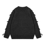 Riolio Harajuku Japanese Retro Sweater Round Neck Men Pullover Knitwear Tops Autumn Winter New in Casual Loose Women Clothes Y2k Korean