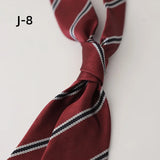 Riolio  New Arrival 8CM Navy Striped Neck Ties For Men Adult Luxury Vintage White Floral Block Neckties Wedding Casual Shirt Cravat