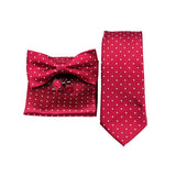 Riolio  Business Men Tie Set With Bowtie Pocket Square Cufflinks Necktie Suit Set Paisley Dot Floral Style New Fashion Classic Bow Tie