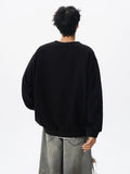 Riolio  hoodie Men Solid Color Round Neck Sweatshirt Long Sleeve Pullover Soft Comfortable Crewneck Sweatshirt For Autumn Casual Wear