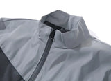 Riolio  Night Reflective Jacket Men Outdoor Running Cycling High Visibility Safety Clothes Fashion Spliced Stand Collar Windproof Coats