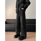 Riolio Men's Sweatpants High street patchwork Straight pants Korean Fashion  Wide Leg Straight Loose Track Pants Male Casual Trousers