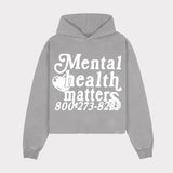 Riolio Mental Health Matters Print Hoodies Women Men Streetwear Oversized Sweatshirt Goth Y2k Top Harajuku Pocket Hoodie Men Clothing