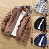 Riolio Fluffy Jacket Autumn Winter Loose Fit Double Sided Velvet Double Sided Velvet Fluffy Jacket Fleece Jacket Side Pockets