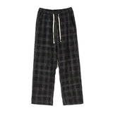 Riolio Men Checkered Casual Pants Loose Straight Corduroy Pants Sweatpants Man Fashion Streetwear Spring New Hip Hop Trousers