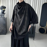 Riolio Y2k Black Harajuku Techwear Men's Clothing Stylish Gothic Punk Hip Hop Streetwear Creative Men's T Shirts Japanese Anime Clothes