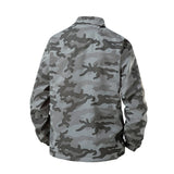 Riolio Brand Loose Reflective Jacket Sports Men Spring and Autumn Coat Korean Version Stand Up Collar for Teenagers Camouflage Jacket