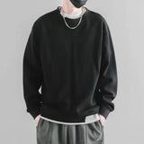 Riolio  Patchwork Pullovers Korean Simplicity Handsome Loose Street Casual Fashion T-Shirts Women's Clothing Casual Round Neck Solid