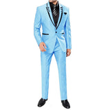 Riolio  Casual Business Men Suits for Wedding 3 Pieces Suits Man Groom Tuxedos Slim Fit Peak Lapel Terno Masculino Costume Homme
