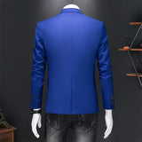 Riolio High Quality Business Slim Fit Single Buttons Suits Jacket Men Slim Fit Casual Fashion Wedding Groom Tuxedo Blazer Coats 6XL-M