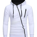 Riolio Mens Fashion Outwear Daily Casual Sports Hooded Jackets High Quality Personality Zipper Jackets