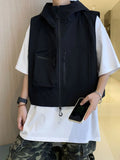 Riolio Retro Japanese Sle Men's ort Thin Svel Vest Multi-ket Workwear Jaet Trendy Functional Summer Outerwear
