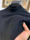 Riolio  Velvet Base Layer Men's Slim Solid Color Half Turtleneck Long-sleeved T-shirt Plus Velvet Thickened Inner Wear Warm Top