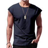 Riolio Men's Wear New Sleeveless T-shirt Men's Summer Leisure Sports Loose fitting Men's Short  vest sir