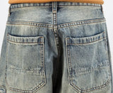 Riolio  Men's Jeans Retro Cargo Trousers Straight Man Cowboy Pants Punk Washed Luxury Designer 2025 Trend Y2k Vintage Korean Style Baggy