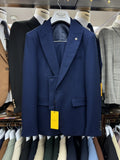 Riolio  Newest Men's Slim Fit Suits 3 Pieces Jacket Vest Pants Business Office Outfit One Button Tuxedo For Men Interview Wear