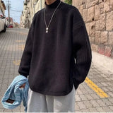Riolio  Autumn and Winter Korean Men's Sweater Loose Fashion Lazy Pullover Long Sleeve Knitted Sweater New Style