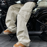Riolio  Y2K Big Pocket Men's Cargo Pants Japanese New Harajuku Loose Straight Wide Leg Trousers Baggy Pants Man Hip Hop Sweatpants