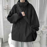 Riolio Spring Fashion Hooded Men's Jacket Streetwear Windbreaker Bomber Jackets For Men Oversize Women's Coat