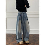 Riolio  Jeans men Wash Light Blue Relaxed Fit 2025 New Arrival High Quality Distressed Denim Pants Men Streetwear Fashion Youth Casual