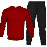 Riolio Men's Two-Piece Set O-Neck 2 Pieces Sets Tracksuit Hooded Sweatshirt +Drawstring Pants Male Sport Hoodies Running Sportswear