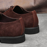 Riolio  Genuine Leather Men Derby Shoes Thick Sole Men Casual shoes Men Leather Shoes