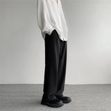 Riolio Khaki Black Suit Pants Men Fashion Social Mens Dress Pants Korean Casual Loose Straight Pants Mens Office Formal Trousers M-2XL