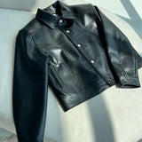 Riolio American Street High-end Coat Trendy Leather Jacket Korean Elegant 2025 Spring Men's New PU Lapel Slim Loose Jacket Aesthetic