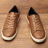 Riolio  Men's casual shoes brand fashion comfortable leather shoes men