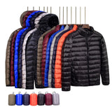 Riolio New Brand Autumn Winter Light Down Jacket Men's Fashion Hooded Short Large Ultra-thin Lightweight Youth Slim Coat Down Jackets