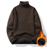 Riolio turtleneck outfit men Autumn Winter Men's Turtleneck Sweater Men's Knitting Pullovers Rollneck Knitted Sweater Warm Men Jumper Slim Fit Casual Sweater