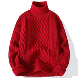 Riolio Men's Sweater Flip Collar One Piece Velvet Sweater Men's Versatile Basic Multi Color Men's Knitted Sweater
