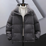 Riolio Simple Parks High-end Cotton Jacket Men Women Autumn and Winter Casual Loose Down Jacket Youth Stand Up Collar Couple Jacket