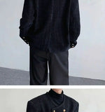 Riolio American Elegant Blazer Coat Autumn Winter High-end Wool Suit Men's Korean Style Loose Double-breasted Suit Vintage Jacket Chic