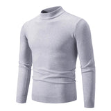 Riolio winter fits men New Autumn Winter Designer Fashion Half Turtleneck Knitted Sweater High Quality Mens Casual Solid Color Warm Women Sweaters