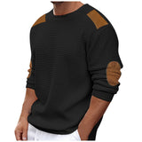 Riolio  Autumn Winter Men Sweater Pullover New Round Collar Solid Color Long-Sleeved Pullover Fashion Male Casual Pullovers