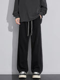 Riolio New Men's Fashion Baggy Straight Casual Pants Classic Solid Color Streetwear Sweatpants Wide Leg Trousers Male Trendy Brand