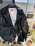 Riolio Black Pu Leather Jacket Men's Spring Autumn New American Retro Handsome Leather Jacket Loose High-end Motorcycle Suit Aesthetic