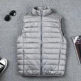 Riolio Coat Ultralight Sleeveless Puffer Vest Jacket Ultra Thin Warm Lightweight Down Jacket Waistcoat Winter Men Duck Down Vest Coats