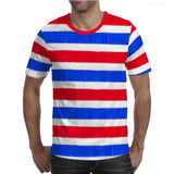 Riolio  Men's T-shirts High-end 100% Cotton Hot Selling Retro Style Plaid Pattern Striped Home Clothes Unisex Kids Canvas Fashion Tops