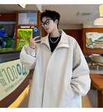 Riolio New jacket man Spring Windbreaker Men's Casual Climbing Waterproof Jacket Solid Lapel coat Unisex Fashion Gorpcore Youth