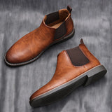 Riolio 40~46 Men Chelsea Boots Brand Retro Comfortable Fashion Men Boots