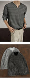 Riolio  2025 New Fall Mens Long Sleeve Tshirt Soft Comfortable Casual Knitted Shirt V Neck Top Fashion Mens Clothing Teen Boys Clothing