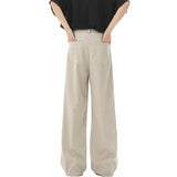 Riolio  Brown Suit Pants Men Fashion Society Mens Dress Pants Korean Loose Wide Leg Pants Mens Office Formal Trousers Plus Size 4XL