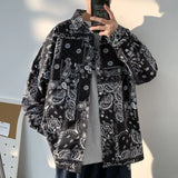 Riolio  Cashew Flower Shirt Men's Long Sleeved Hong Kong Style Japanese Fashion Brand Top Jacket Shirt Student Korean Version Trend