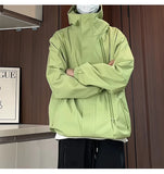 Riolio Spring Autumn Casual Jacket Men/Women Zipper Design High Quality Unisex Outdoor Waterproof Hooded Windbreaker Coats 5Colors