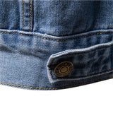 Riolio  New Cotton Denim Jacket Men Casual Solid Color Lapel Single Breasted Jeans Jacket Men Autumn Slim Fit Quality Mens Jackets