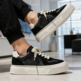 Riolio  Spring New Men's Leather German Trainers | Platform Non-Slip Wear-Resistant Casual Athletic Skate Shoes