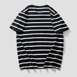 Riolio  High Quality 100% Tops Cotton Classic Retro Timeless Horizontal Striped Sportswear Unisex Round Neck Casual Kids Fashion T-shirt